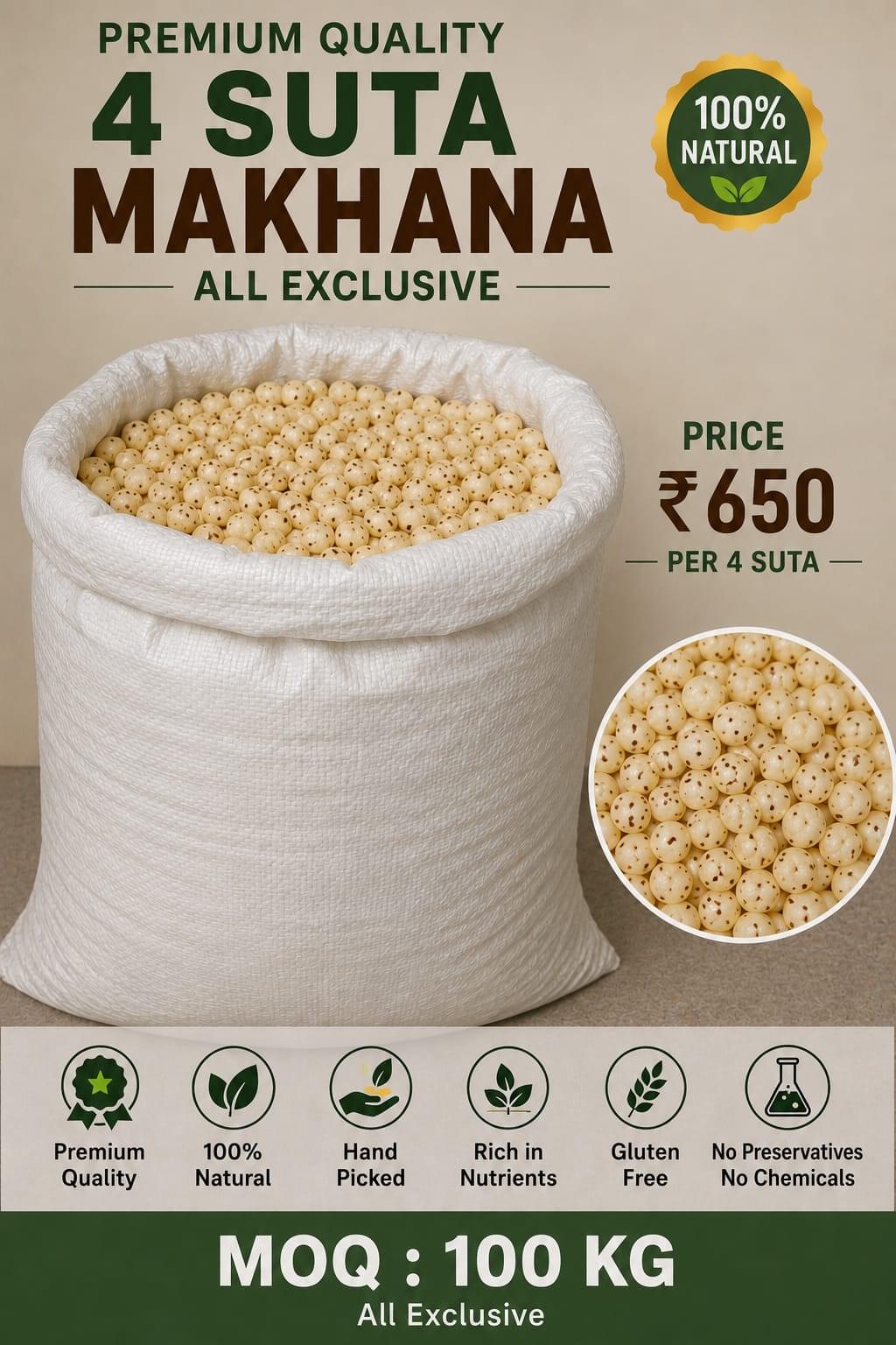 Raw Loose Makhana | Lotus Gold